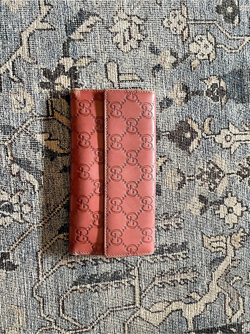Gucci Guccissima Continental Wallet in Pink